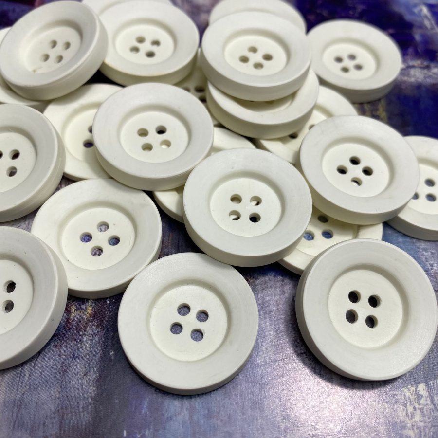 27 unidades Vintage Blanco de 2,6cm