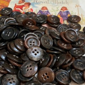 30 unidades de 1,5cm Marrones nacarados en negro!
