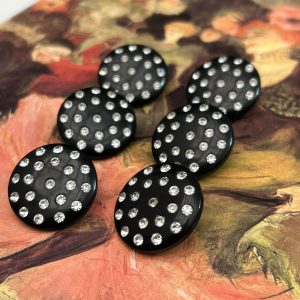 6 unidades, negros con strass