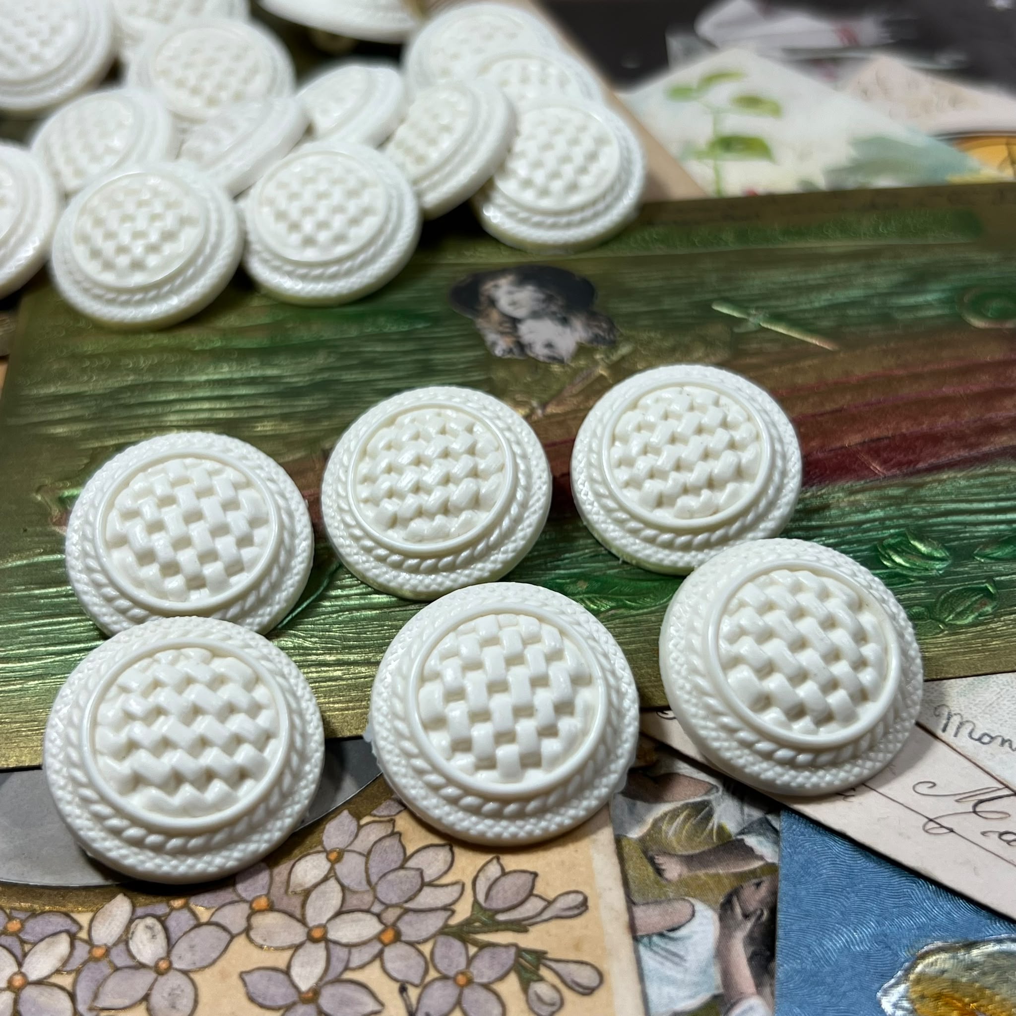 10 unidades vintage de 2.5cm